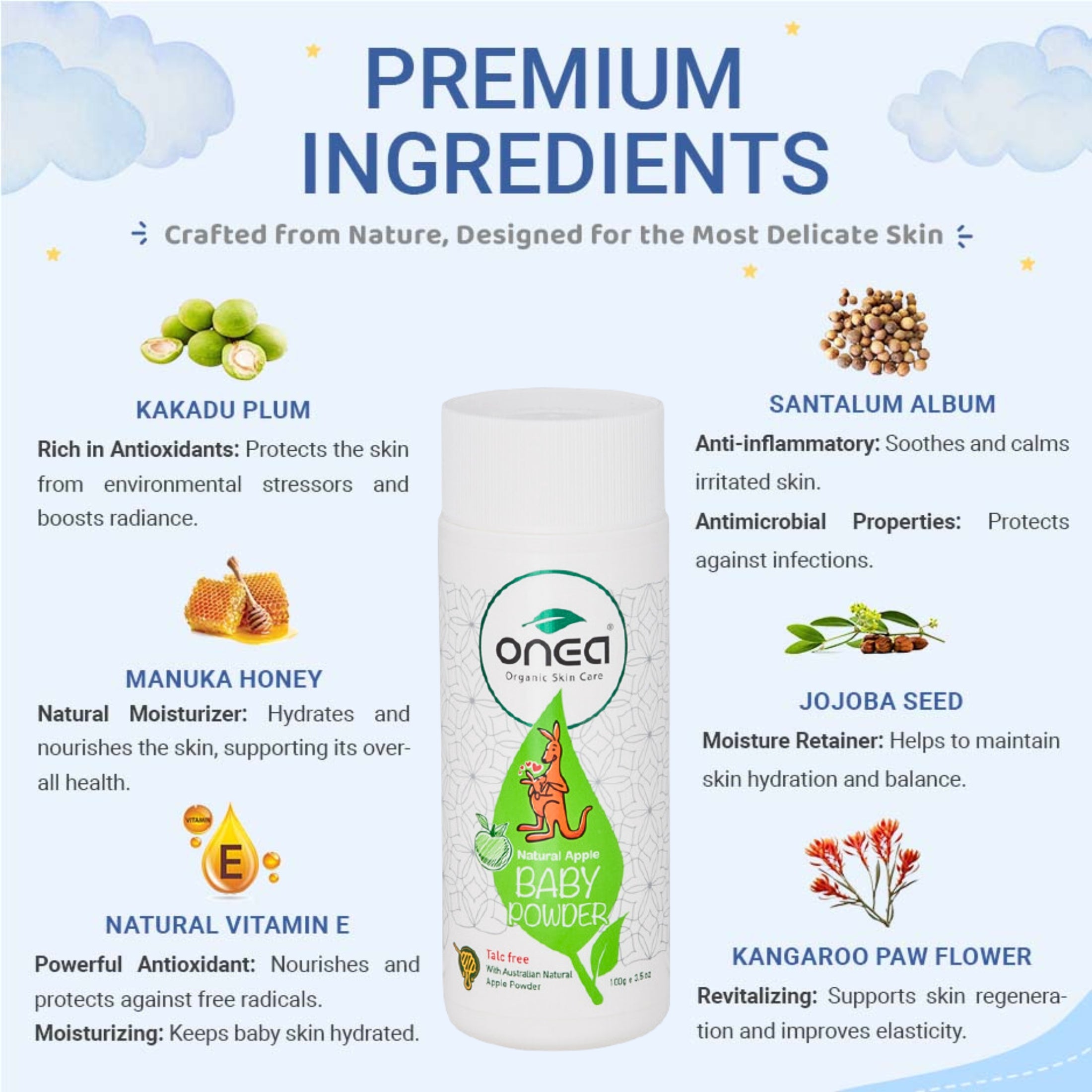 Onea Natural Apple Baby Powder