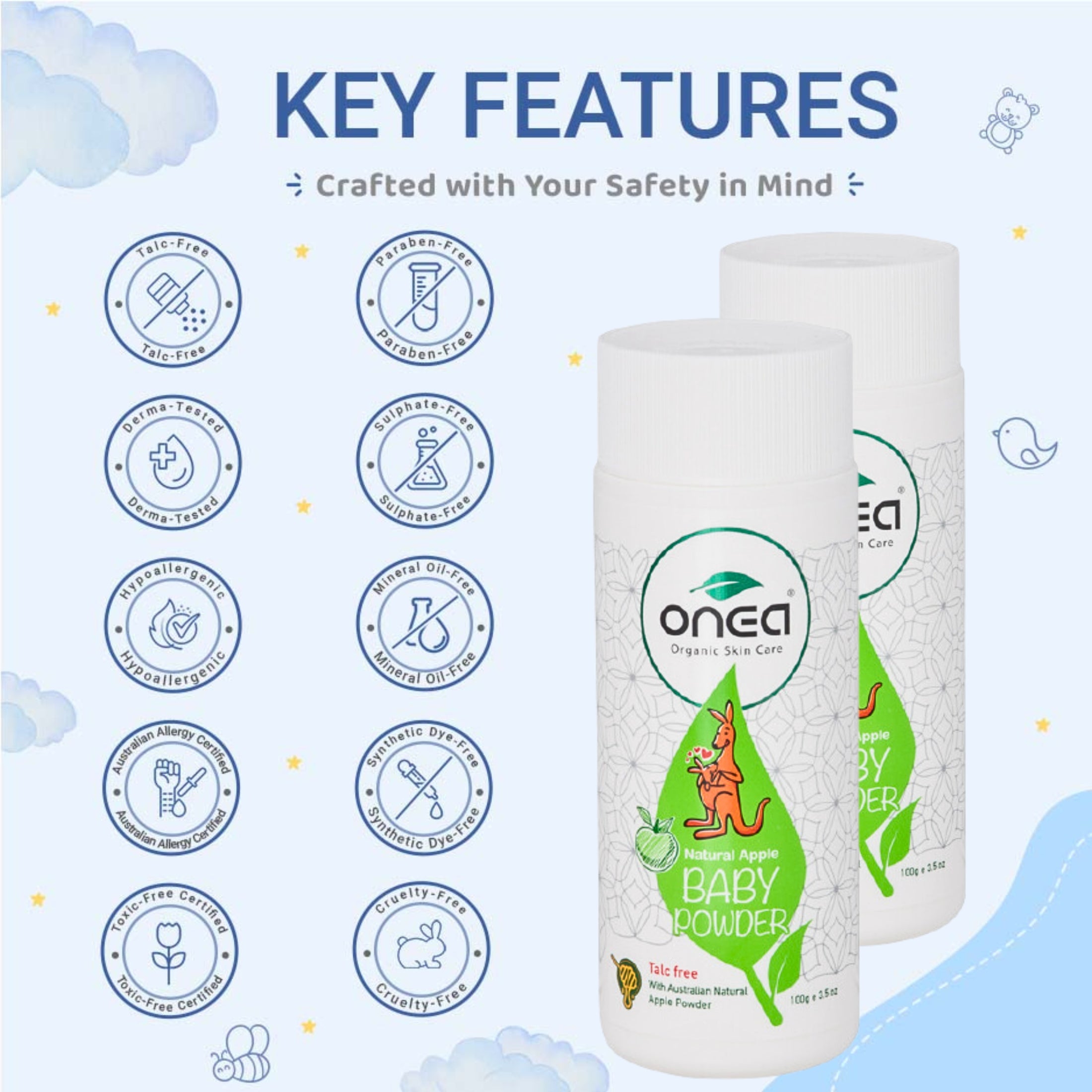 Onea Natural Apple Baby Powder