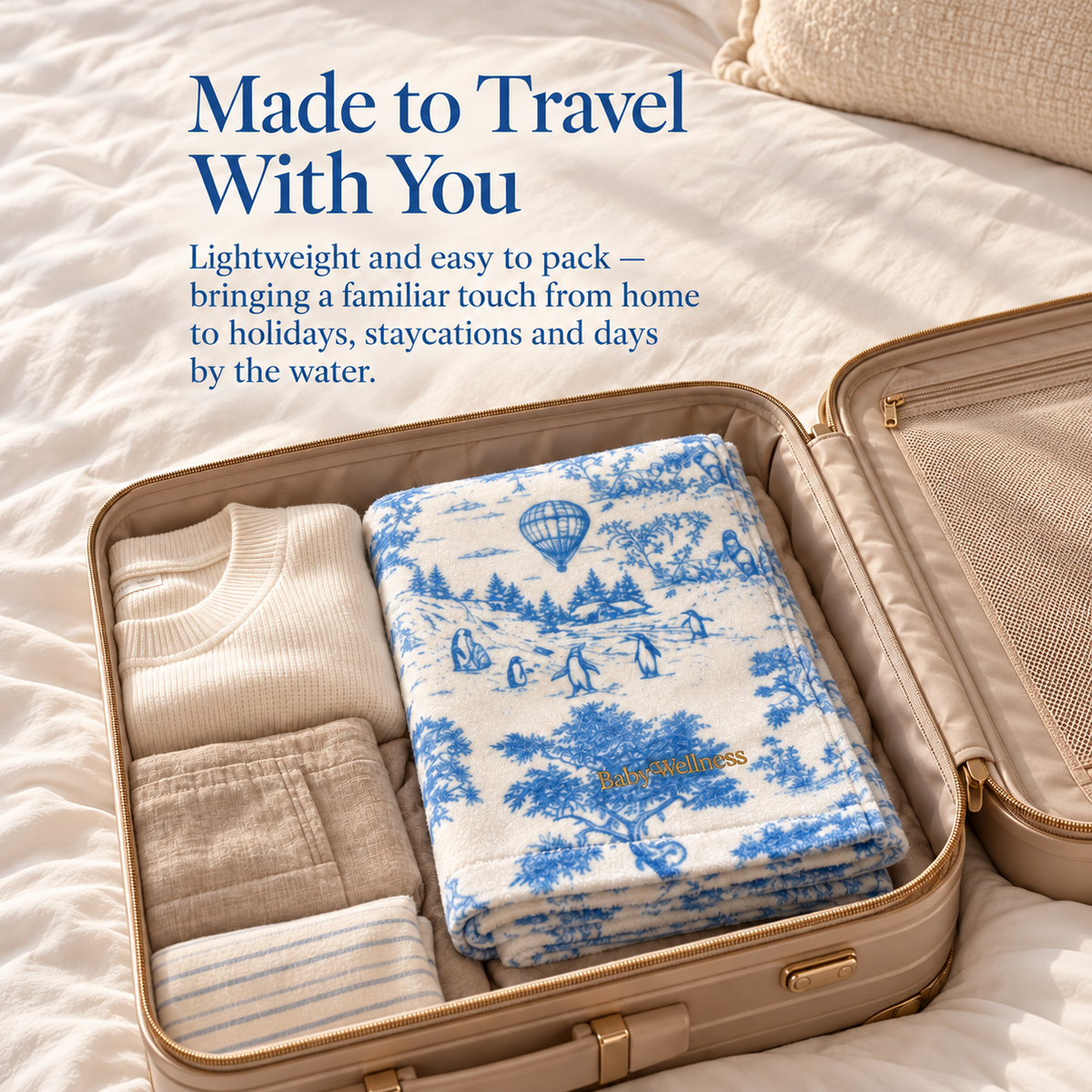 Baby Wellness Signature Toile Organic Towel